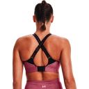 Under Armour - Infinity High Heather Sports Bra League Red Light Heather Black - XS