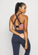Under Armour - Infinity High Heather Sports Bra League Red Light Heather Black - XS