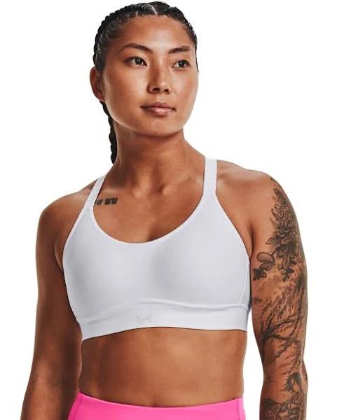 Under Armour Infinity Low Covered Sports Bra - White/Halo Grey - M