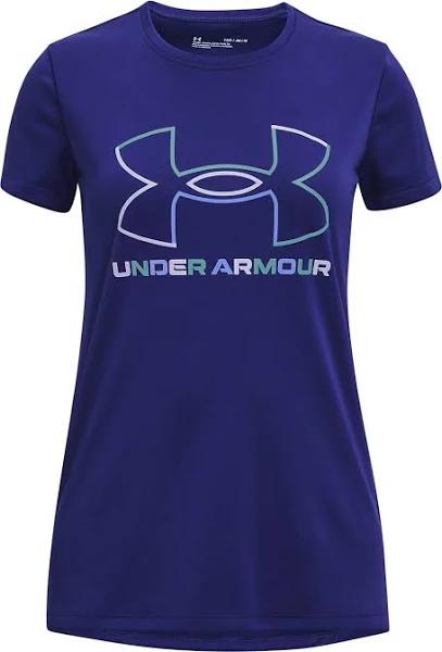 Under Armour Kids' UA Tech Big Logo T-Shirt Blue Mirage / Starfruit-Large