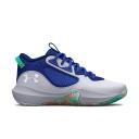 Under Armour Lockdown 6 Basketball Shoes Grey/Blue US Mens 9 / Womens 10.5