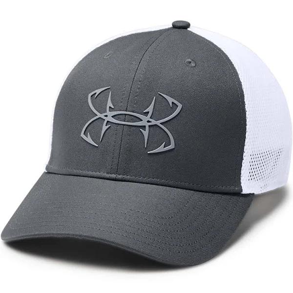 Under Armour Men's Fish Hunter Cap Pitch Grey / White M