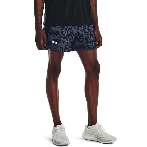 Under Armour Men's Launch 5'' Printed Shorts Gray XL