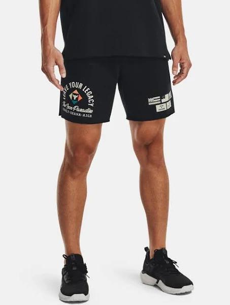Under Armour Men's Project Rock Heavyweight Terry Shorts Black XXL