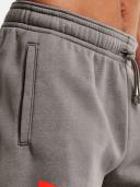 Under Armour - Men's Rival Fleece Big Logo Shorts - Concrete/Phoenix Fire - XL