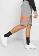 Under Armour - Men's Rival Fleece Big Logo Shorts - Concrete/Phoenix Fire - XL