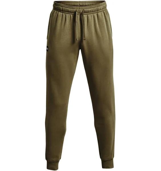 Under Armour Men's Rival Fleece Joggers (Tent/Onyx White) L