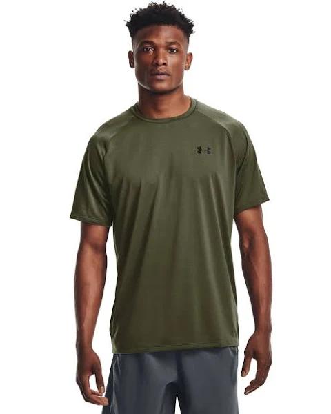 Under Armour Men's Tech 2.0 Short Sleeve Tee Novelty (Marine OD Green/White) S