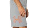 Under Armour Men's Tech Graphic Shorts - Concrete/Phoenix Fire (X-Large US)