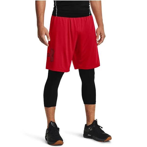 Under Armour Men's Tech Graphic Shorts - Red/Black (Medium)