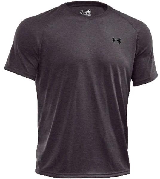Under Armour Men's Tech Short Sleeve Shirt - Carbon Heather/Black