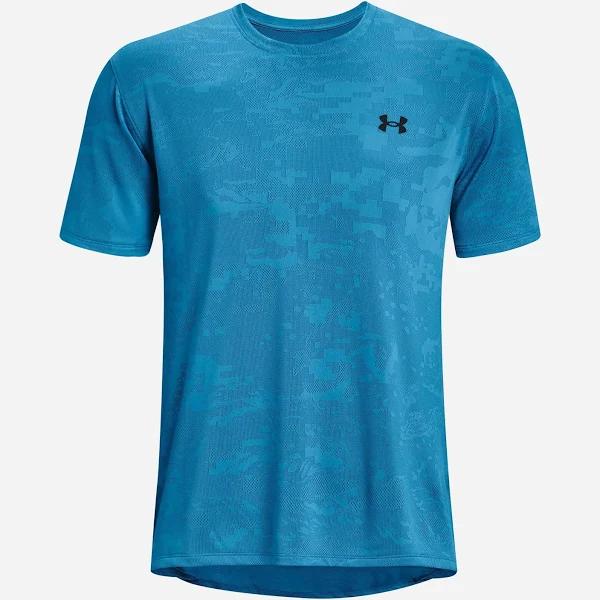 Under Armour Men's Tee Shirt Capri Blue & Black Camo Vented Training Tee M