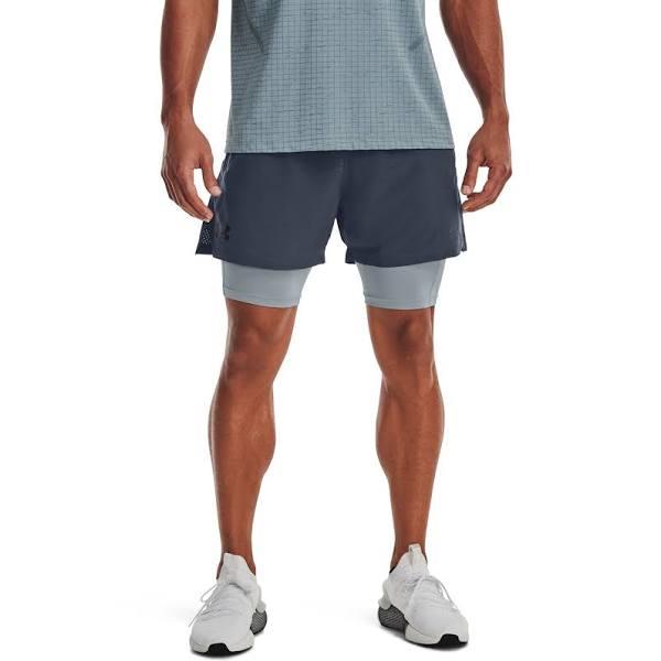 Under Armour Men's Vanish Woven 2-in-1 Vent Shorts Gray LG