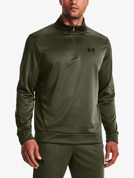Under Armour Mens Armour Fleece 1/4 Zip Sweatshirt Green 4XL