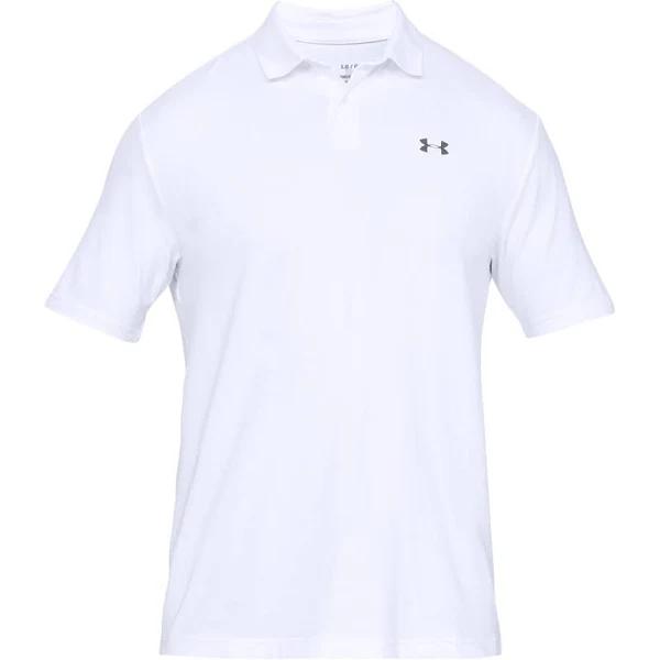 Under Armour Mens Performance 2.0 Polo Shirt White/Grey XL