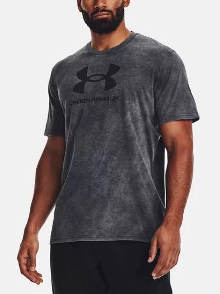 Under Armour Mens Sportstyle Wash Tonal Tee Black M