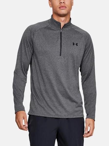Under Armour Mens Tech ? Zip Long Sleeve - Carbon - 4XL Size: 4XL