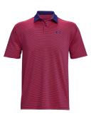 Under Armour Mens UA Performance 3.0 Stripe Golf Polo Blue S
