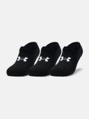 Under Armour Mens Ultra Low Cut Lightweight 3 Pack Socks Black White Medium