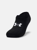 Under Armour Mens Ultra Low Cut Lightweight 3 Pack Socks Black White Medium