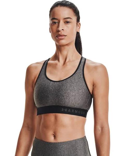Under Armour Mid Keyhole Heather Bra - Grey