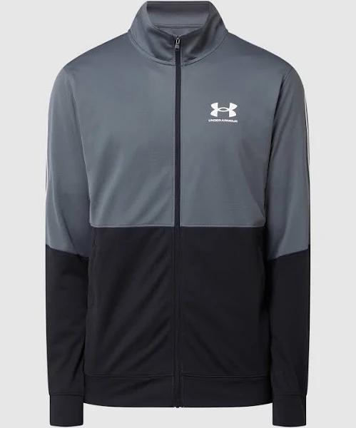 Under Armour Pique Track Jacket Mens, Size L, Grey