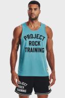 Under Armour Project Rock Mens Mesh Tank Blue S