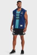 Under Armour Project Rock Mens Mesh Tank Blue S