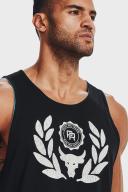 Under Armour Project Rock Mens Mesh Tank Blue XL