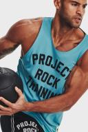Under Armour Project Rock Mens Mesh Tank Blue XL