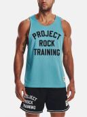 Under Armour Project Rock Mens Mesh Tank Blue XXL