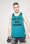 Under Armour Project Rock Mens Mesh Tank Blue XXL