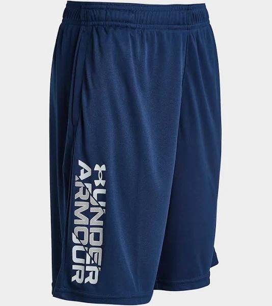 Under Armour Prototype 2.0 Wordmark Shorts Navy Blue Kids - M