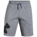 Under Armour Rival Fleece Big Logo Shorts Grey Black - XXL