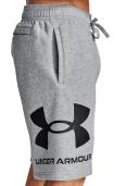 Under Armour Rival Fleece Big Logo Shorts Grey Black - XXL