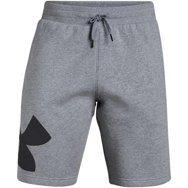 Under Armour Rival Fleece Big Logo Shorts Grey Black - XXL