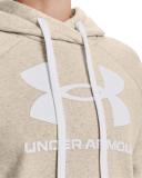 Under Armour Rival Logo Hoodie Beige White Women - XL