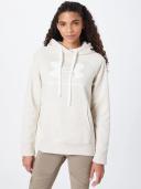 Under Armour Rival Logo Hoodie Beige White Women - XL