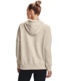 Under Armour Rival Logo Hoodie Beige White Women - XL