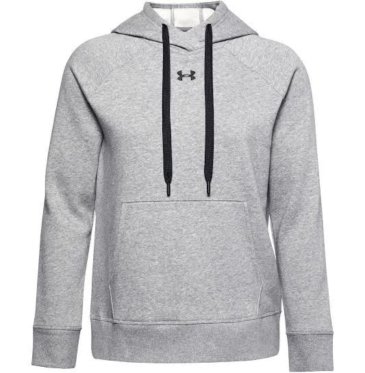 Under Armour Rival Logo Hoodie Beige White Women - XL