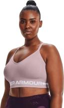 Under Armour Seamless Low Long Sports Bra - Dash Pink/White - XL
