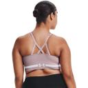 Under Armour Seamless Low Long Sports Bra - Dash Pink/White - XL
