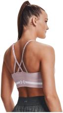 Under Armour Seamless Low Long Sports Bra - Dash Pink/White - XL