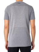 Under Armour Seamless Short Sleeve T-Shirt Grey Black - M