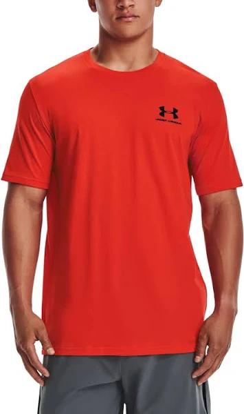 Under Armour Sportstyle Left Chest Short Sleeve T-Shirt Orange XL / Regular Man