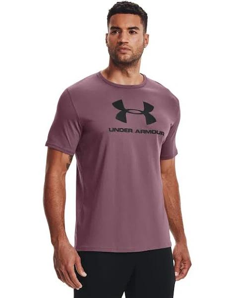 Under Armour Sportstyle Left Chest Short Sleeve T-Shirt Purple L / Regular Man