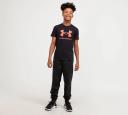 Under Armour Sportstyle Logo Short Sleeve Tee - Boys - Black/Beta