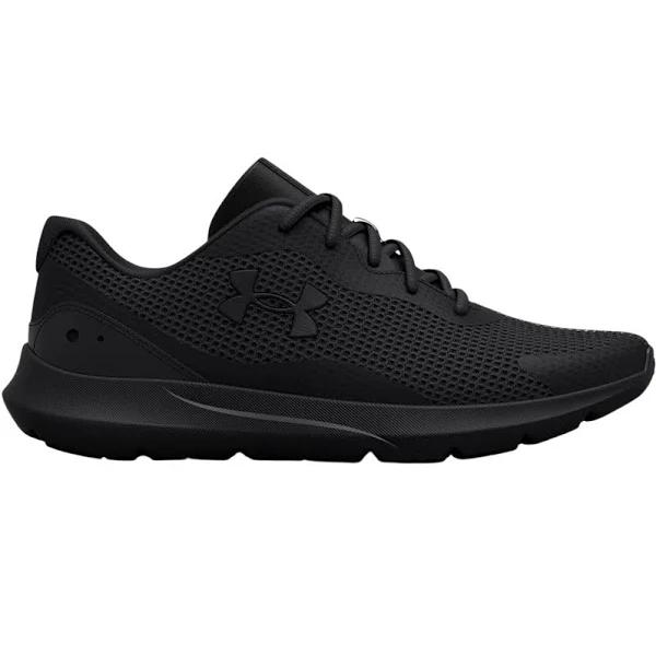 Under Armour Surge 3 Mens Running Shoes, Size 9, Black