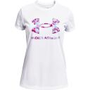 Under Armour Tech Big Logo Short Sleeve Tee - Girls - White/Black