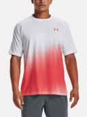 Under Armour Tech Fade Short Sleeve T-Shirt Grey Red - 3XL